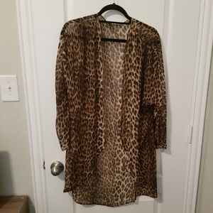 New. Never worn. Leopard print Kimono
